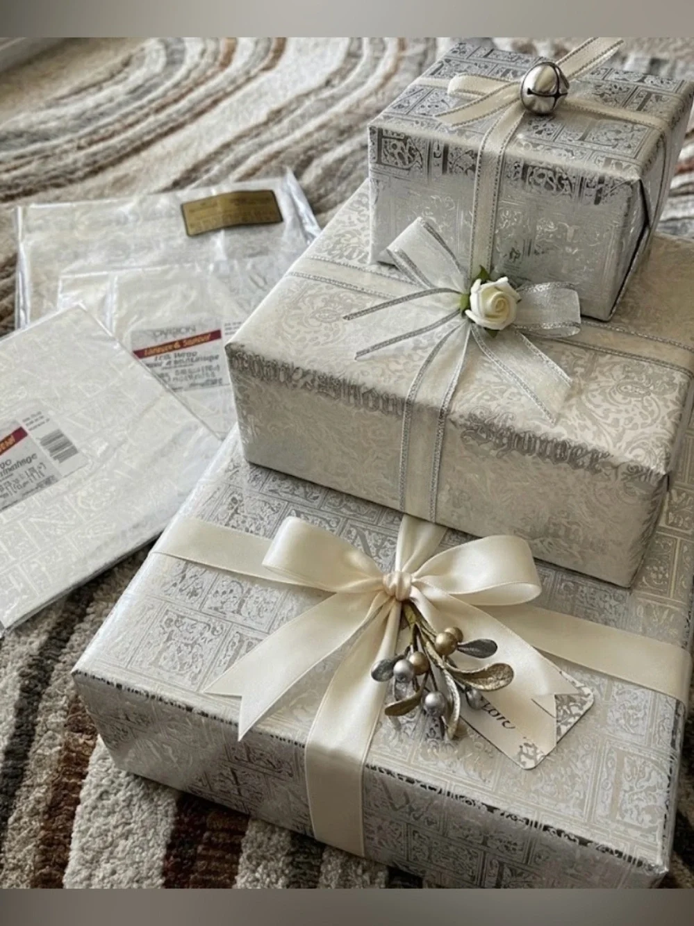 Vintage Bridal & Wedding Gift Wrap Bundle - 4 Factory Sealed Packs